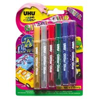 771025-UHU Glitter glue Original-6x10ml-39110