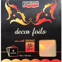 20748 - Set 5 buc folie transfer, diffuzer golb holografice - Pentart