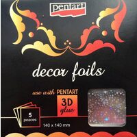 20749 - Set 5 buc folie transfer, galaxy holografice - Pentart