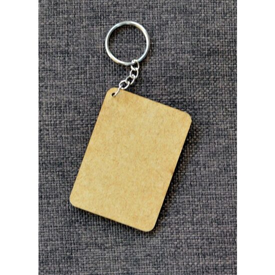 Breloc MDF dreptunghiular - 5x7cm - RIL.