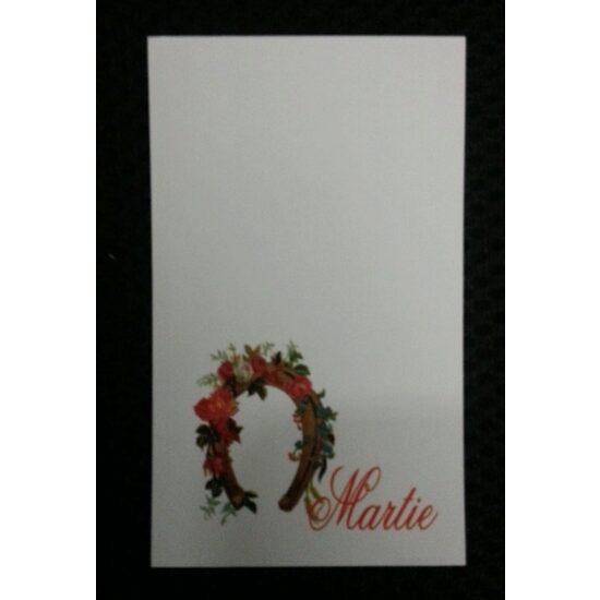 Set 50 cartonase martisor -potcoava cu trandafiri-LIBR