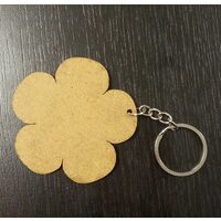 Breloc MDF floare - 6 x 6 cm -RIL