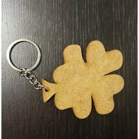 Breloc MDF trifoi - 6.5 x 5.5 cm -RIL