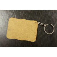 Breloc MDF dreptunghi- valurit - 7 x 5 cm -RIL