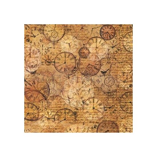 DFT269 - Servetel de orez 50x50cm - Stamperia - texture clocks