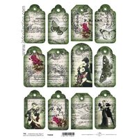 TAG-038 - Hartie scrapbooking - Etichete - A4, 250g - ITD