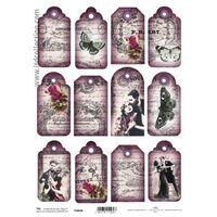 TAG-039 - Hartie scrapbooking - Etichete - A4, 250g - ITD