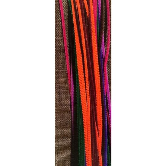 366611 - Set 50 sarme flausate Chenille 3mm x 30cm - culori inchise - ANT-CH