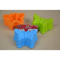 M00888 - Set 6 forme silicon pt briose - fluturi - orange, verzi, albastre - ANT-CH