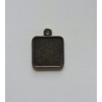 366894 - medalion bronz patrat cu agatatoare 15 x 15mm - ANT-CH