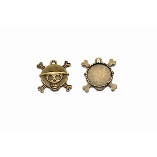 366807 - Medalion bronz cap de mort 3.5cm - ANT-CH