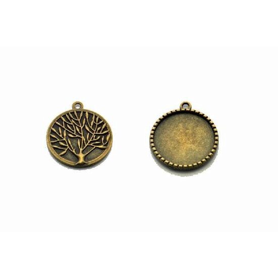 366848D - Medalion bronz rotund cu copacel, 2.8cm - ANT-CH