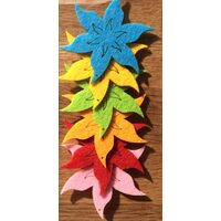 23205 - Set 6 figurine fetru flori 6cm - PENT.