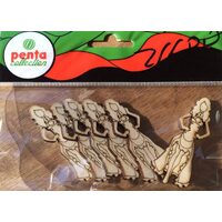 21688 - Set 6 figurine lemn - lady - Pentart