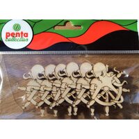 21685 - Set 6 figurine lemn - carma cu caracatita - Pentart