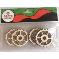 21676 - Set 6 figurine lemn - rotite 5cm - Pentart