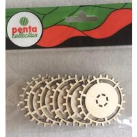 21677 - Set 6 figurine lemn - rotite 5cm - PENT.