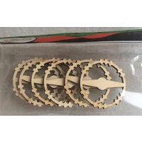 21678 - Set 6 figurine lemn - rotite 5cm - PENT.