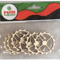 21673 - Set 6 figurine lemn - rotite 5cm - PENT.