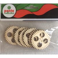 21671 - Set 6 figurine lemn - rotite 5cm - Pentart