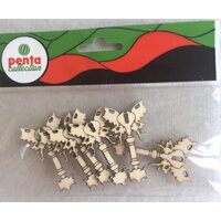 23332 - Set 6 figurine lemn - chei 5.5cm - Pentart