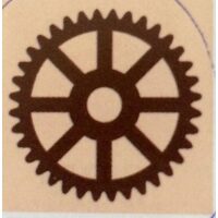 21674 - Set 6 figurine lemn, rotite 5.5cm - PENT.