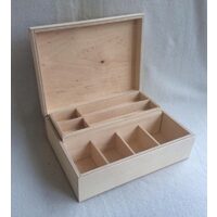 13296 - Cutie placaj pt. ata si ace, 25.34x18.7x9cm. h, 16 compartimente - PENT