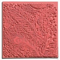 CE95006 - Placa de textura, stampila cauciuc - 9x9cm - Cernit - Peacock
