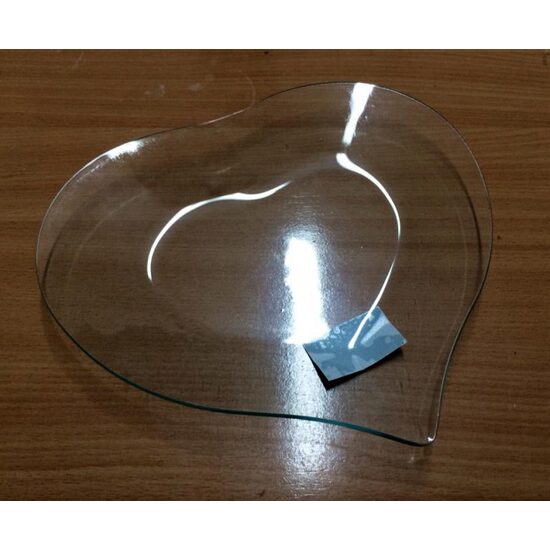 357231 - Platou sticla in forma de inima - 22.5x26cm - ANT-CH