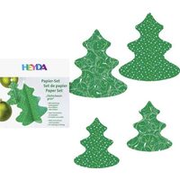 204875670 - Set 40 braduti hartie, verzi - Heyda, 4 modele