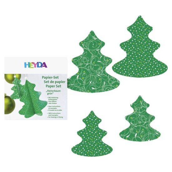 204875670 - Set 40 braduti hartie, verzi - Heyda, 4 modele