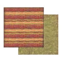SBB421 - Hartie scrapbooking 31.5x31.5 - Red texture with stripes - Stamperia