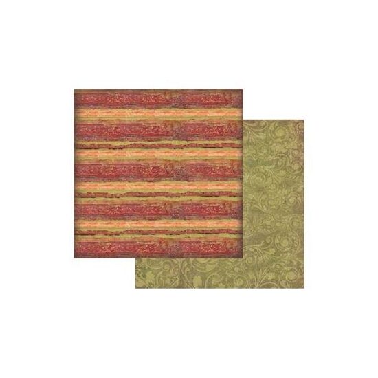 SBB421 - Hartie scrapbooking 31.5x31.5 - Red texture with stripes - Stamperia