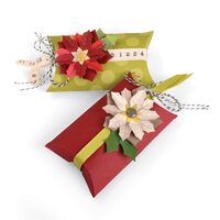 14 - 660660 Set 7 cuttere Thinlits - Box, Pillow & Poinsettias - Sizzix