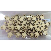 23098 - Set 5 forme lemn - fulgi nr 337 - PENT