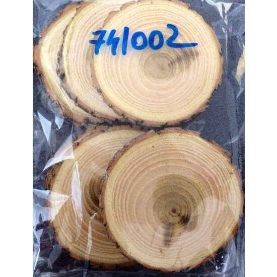 FL3 Set 8 felii lemn cu scoarta - aprox.4 - 5cm - RIL