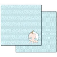 SBB457 - Hartie scrapbooking 31.2X30.3CM - Blue Baby & Lullaby - Stamperia
