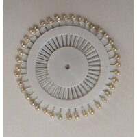 Set 40 ace cu perla alba, rotunda POR