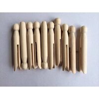 355011 - Set 10 cleme din lemn, 9.5x1.4cm - ANT-CH