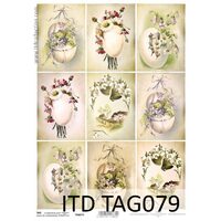 TAG-079 - Hartie scrapbooking -Etichete - A4, 250g - ITD