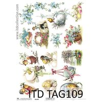 TAG-109 - Hartie scrapbooking -Etichete - A4, 250g - ITD