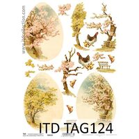 TAG-124 - Hartie scrapbooking -Etichete - A4, 250g - ITD