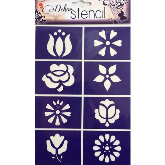 19825 - Sablon adeziv A5 - flori M15 - Pentart