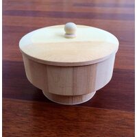 12898 - Cutie lemn rotunda, cu capac detasabil - 11x9x7cm - Pentart