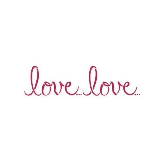 KSB165 - Sablon 38 x 15 cm Stamperia - love love