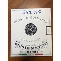 2Z2M/5 - Foita aur imitatie 2 - 100 foite/ plic, 16x16 cm - Schlagmetal - Manetti - 2Z2,5P
