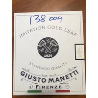 2Z2.5M/5 - Foita aur imitatie 2,5 - 100 foite/ plic, 16x16 cm - Schlagmetal - Manetti - 2Z2,5M