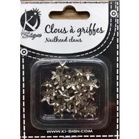 GE8AR - Accesorii metalice, tinte argintii, stelute 8mm - nickel free - 40buc - KI-SIGN