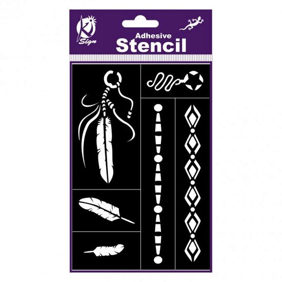 BSL-004 - Sablon adeziv repozitionabil - 12x18cm - pene - KI-SIGN