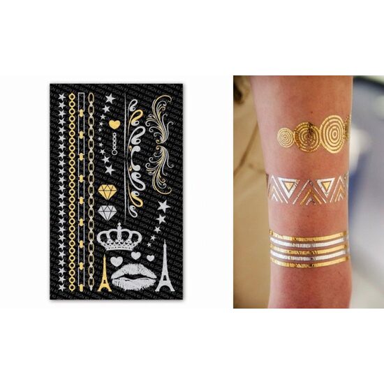 TC-01 - Tatuaj temporar - efect auriu si argintiu - KI-SIGN